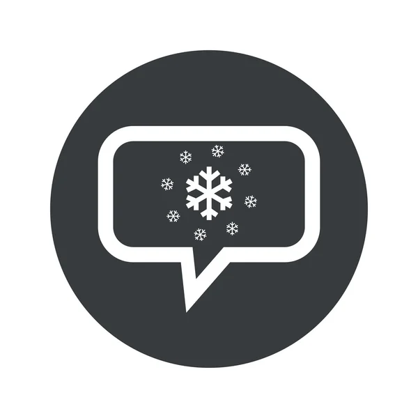 Ronde sneeuw dialoogvenster pictogram — Stockvector