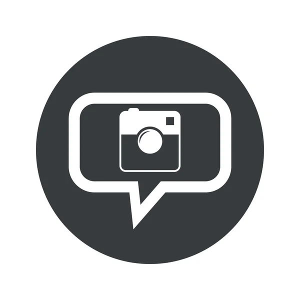 Ícone de diálogo da câmera quadrada redonda — Vetor de Stock