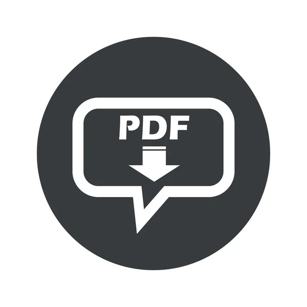 Runde pdf download dialog icon — Stockvektor