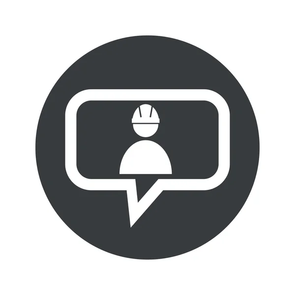 Ícone de diálogo do construtor redondo — Vetor de Stock