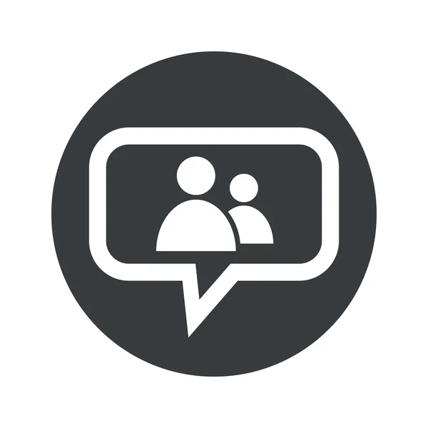 Rotonda icona della finestra di dialogo contatti — Vettoriale Stock