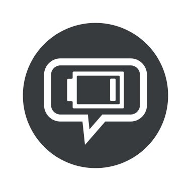 Yuvarlak düşük akümülatör iletişim simgesi