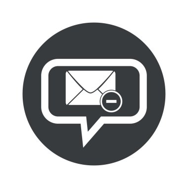 Yuvarlak Kaldır mektup iletişim simgesi
