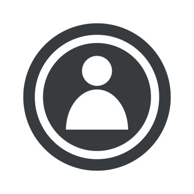 Yuvarlak siyah kullanıcı işareti