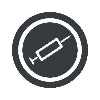 Yuvarlak siyah şırınga işareti