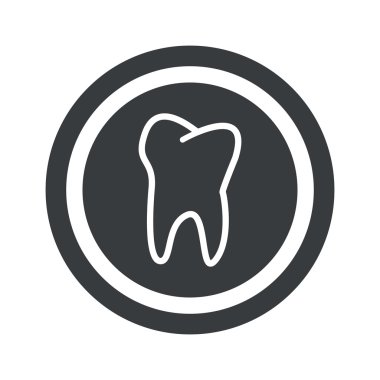 Yuvarlak siyah diş işareti