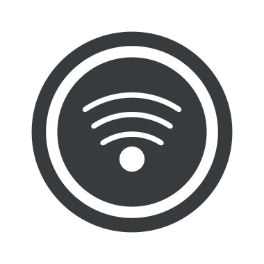 Yuvarlak siyah Wi-Fi işareti