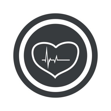 Yuvarlak siyah Kardiyoloji işareti
