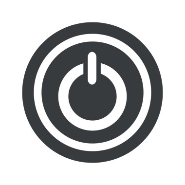 Yuvarlak siyah güç işareti