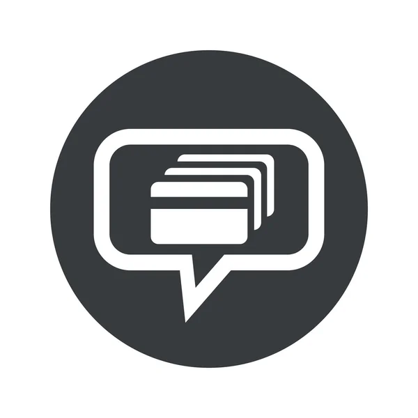 Icono de diálogo tarjeta de crédito redonda — Vector de stock