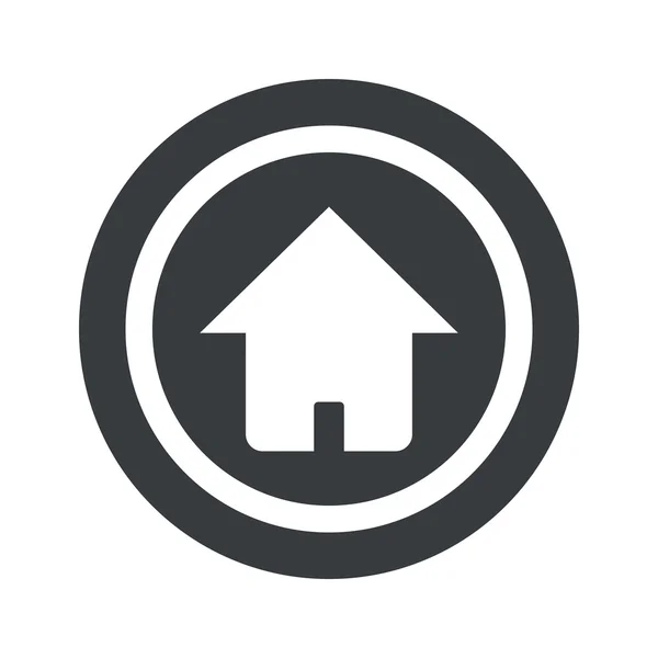 Yuvarlak siyah ev işareti — Stok Vektör