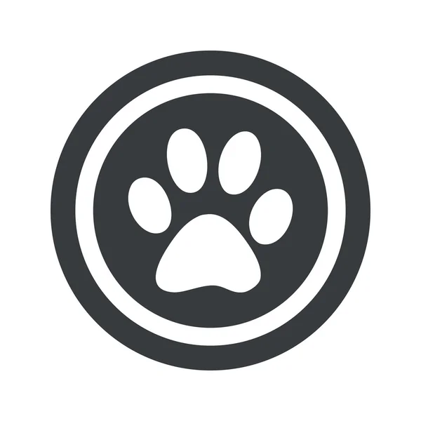 Round black paw sign — Stock Vector