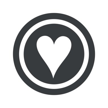 Yuvarlak siyah kalp işareti