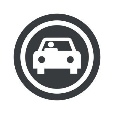 Yuvarlak Siyah araba işareti