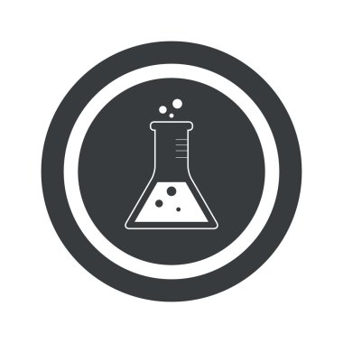 Yuvarlak siyah konik şişesi işareti