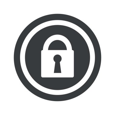 Yuvarlak siyah kilitli işareti