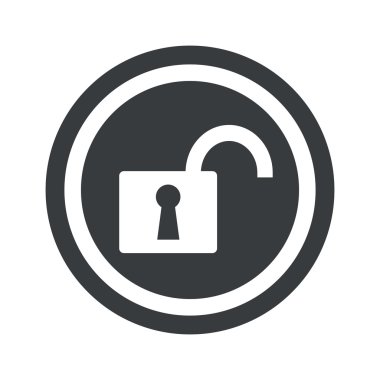 Yuvarlak siyah kilidi işareti