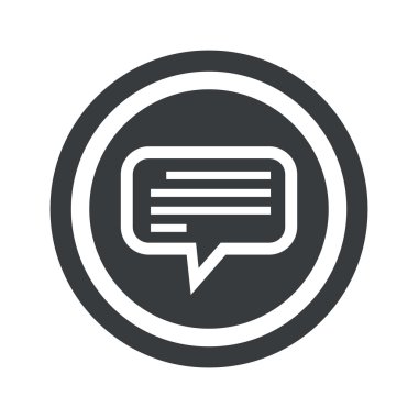 Yuvarlak siyah metin iletisi işareti