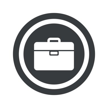 Yuvarlak siyah Evrak Çantası'nı işaret