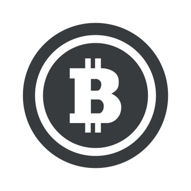 Yuvarlak siyah bitcoin işareti