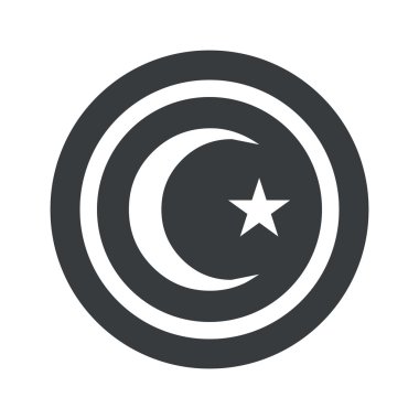 Yuvarlak siyah Türkiye sembolü işareti