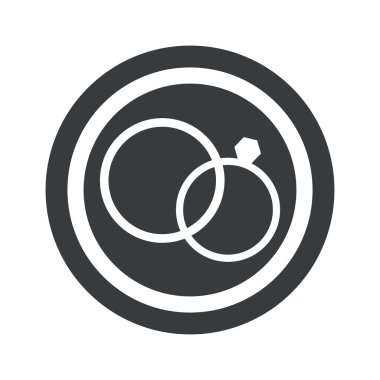 Yuvarlak siyah alyans işareti