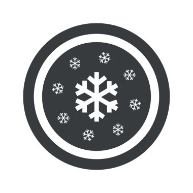 Yuvarlak siyah kar işareti