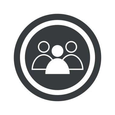 Yuvarlak siyah grup lideri işareti