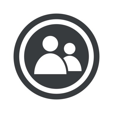 Yuvarlak siyah kişiler işareti