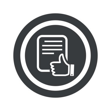 Yuvarlak siyah iyi belge işareti