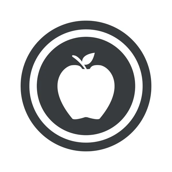 Rundy apple czarny znak — Wektor stockowy