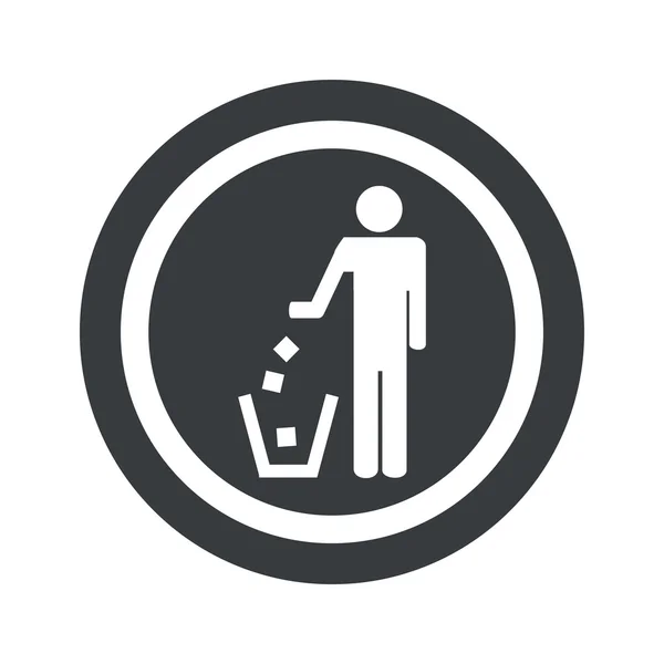 圆形黑回收标志 — 图库矢量图片