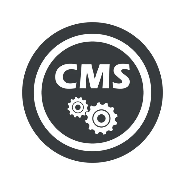 Signo de configuración CMS negro redondo — Archivo Imágenes Vectoriales