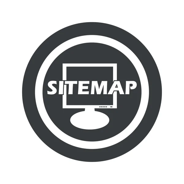 Redonda sinal sitemap preto —  Vetores de Stock