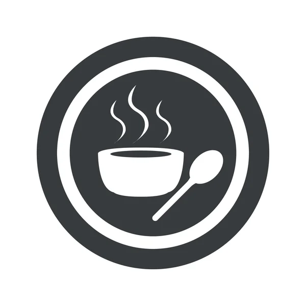 Круглый черный горячий суп — стоковый вектор