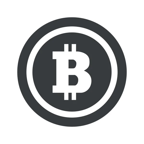 Runde, svarte bitcoin-tegn – stockvektor