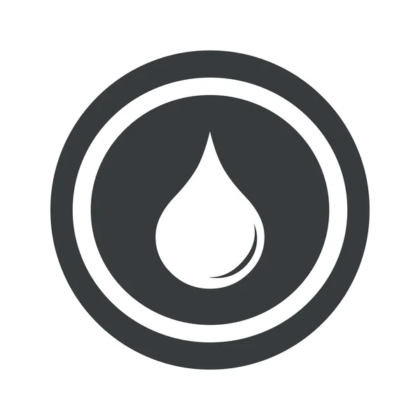 Signo de gota redonda de agua negra — Vector de stock