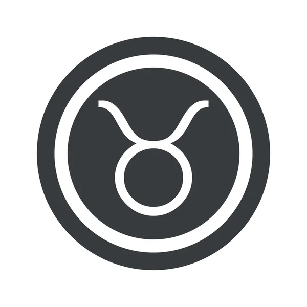 Round black Taurus sign — Stock Vector