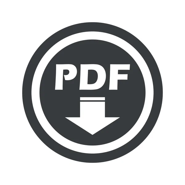 Черный знак загрузки в формате PDF — стоковый вектор
