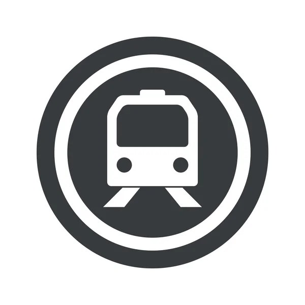 圆形的黑色火车标志 — 图库矢量图片