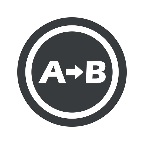 Round black A B sign — Stock Vector