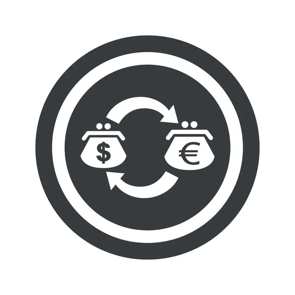 Γύρος μαύρο ευρώ δολαρίου — Διανυσματικό Αρχείο