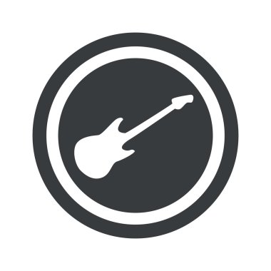 Yuvarlak siyah gitar işareti