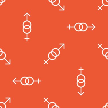 Turuncu cinsiyet işaretleri desen