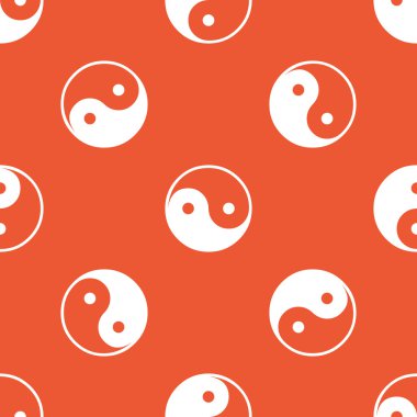 Turuncu ying yang desen