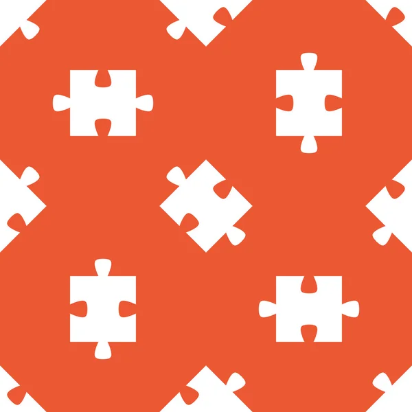 Orange puzzle pattern — Stock Vector