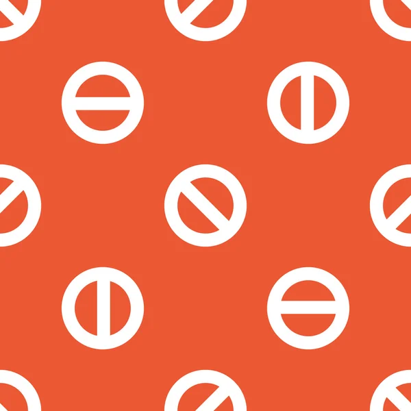 Orange kein Zeichen Muster — Stockvektor