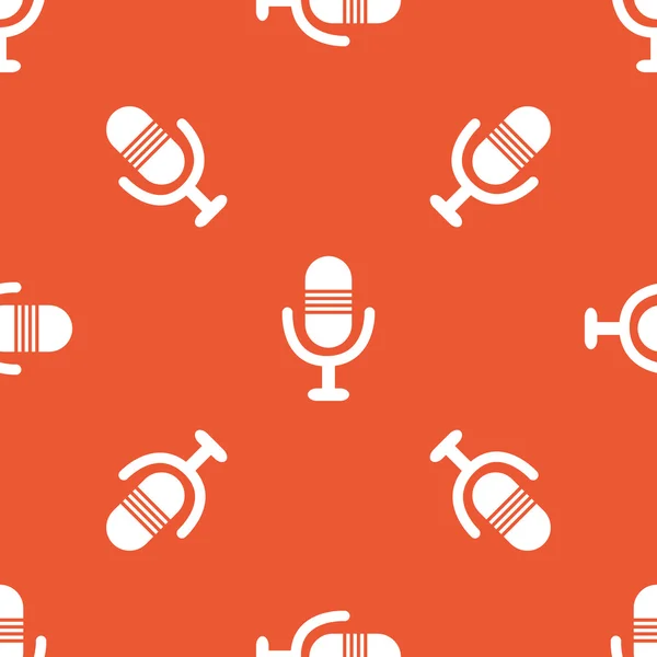 Orange microphone pattern — Stock Vector