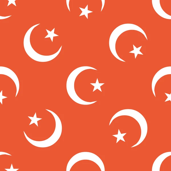 オレンジ色のトルコのシンボルのパターン — ストックベクタ