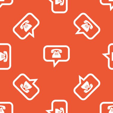 Turuncu telefon mesaj desen